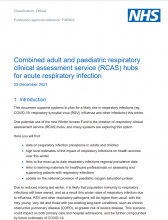 Combined adult and paediatric respiratory clinical assessment service (RCAS) hubs for acute respiratory infection